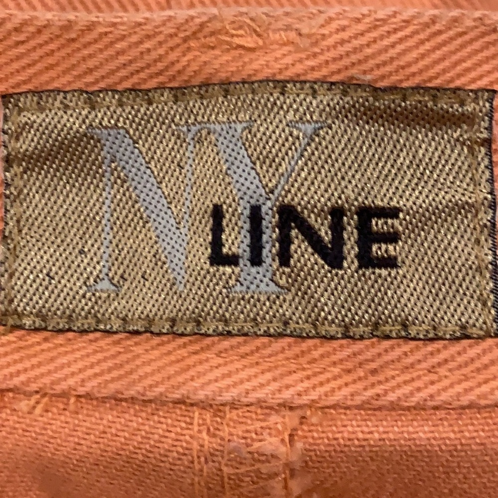 NY & Co 5-Pocket Denim Pencil Skirt Back Split Orange Women’s 14 - Picture 5 of 9